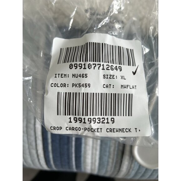 Madewell Crop Cargo Pocket Crewneck Top Womens Pale Blush Button Up Boxy Sz XL - Picture 11 of 11